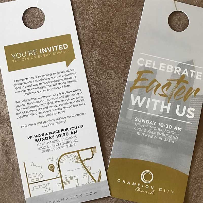 Custom Standard Door Hangers, Door Hanger Printing